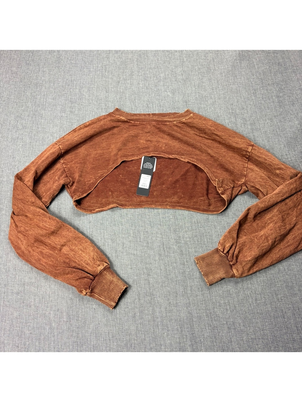 Fashion Nova Stephanie Piece Crop Top in Cognac Size L